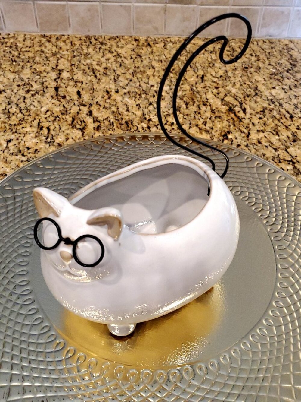 L@@K Cute Napco Groovy Cat Planter